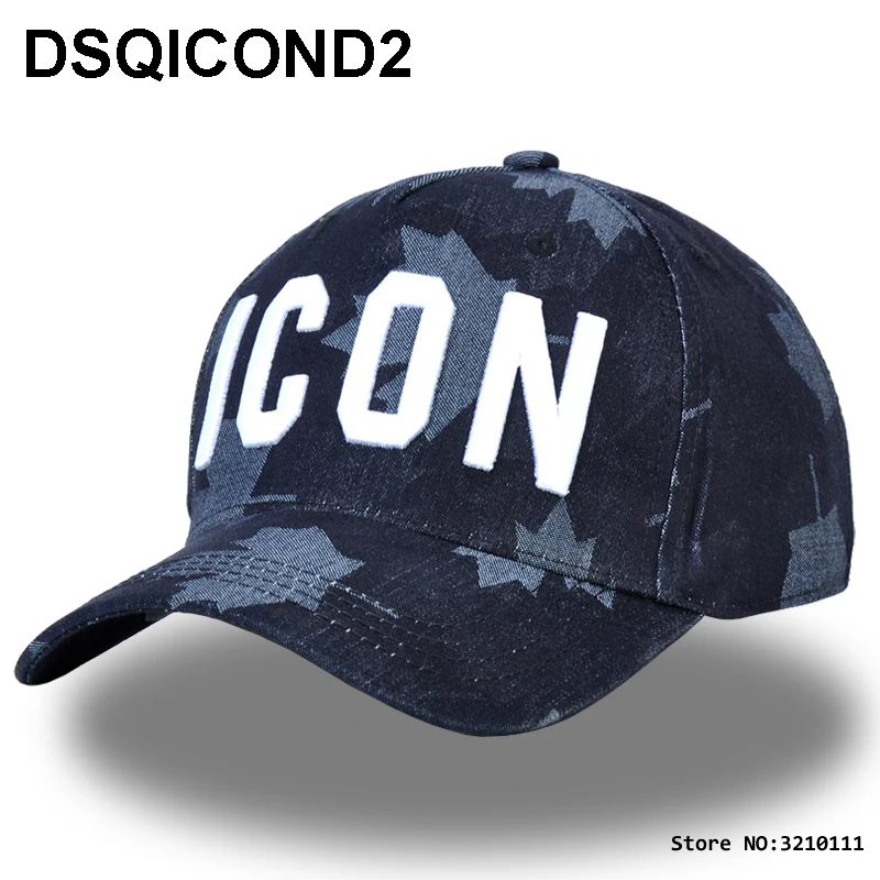 DSQICOND2 фирменные буквы DSQ значки шапки с твердым узором папа ковбойская шляпа