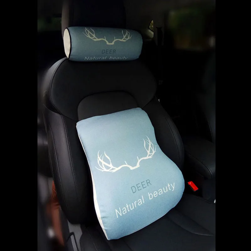 2 шт. авто сиденье Поддержка s спинки и подголовник подушка для шеи пены памяти