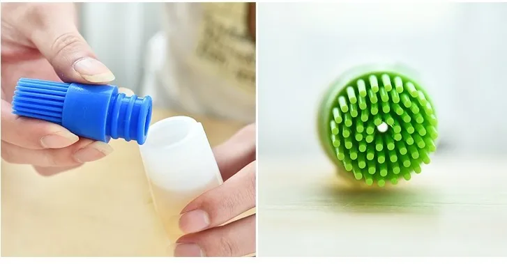 1PC Silicone Baking Brushs Liquid Oil Pen Cake Butter Bread Pastry Brush Baking Tool BBQ Utensil Safety Basting Brush LB 019