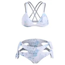 Летние бикини, женский купальник, пуш-ап, цветочный принт, мягкий бюстгальтер, пляжный бикини, набор, купальник, пляжная одежда, низкая талия, купальник, бикини, z06
