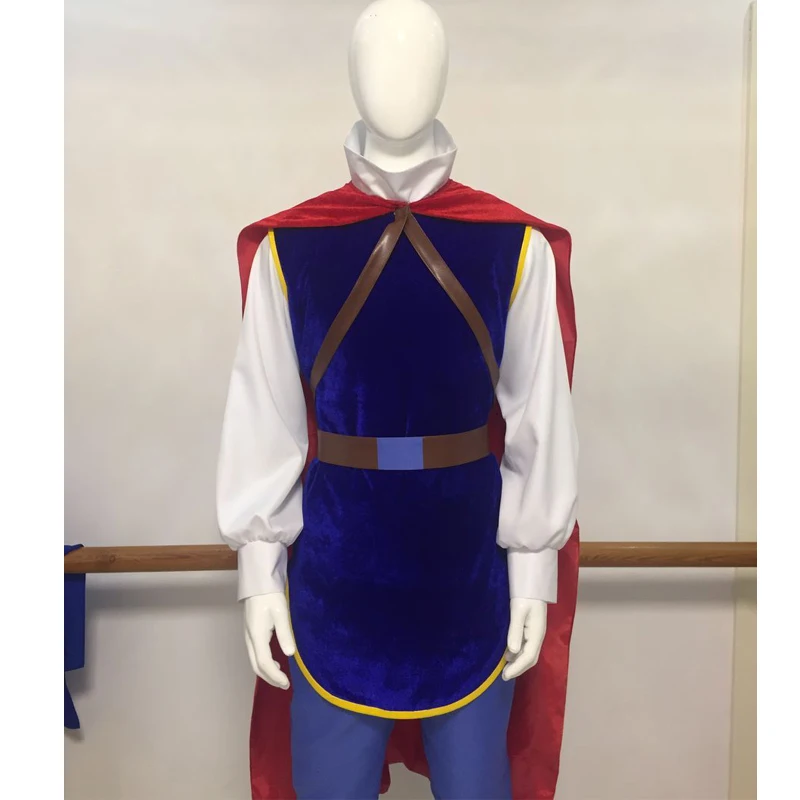 Сказочные сказки Белоснежка принц очаровательный косплей костюм Взрослый принц Хэллоуин Карнавал вечерние костюм, полный набор на заказ