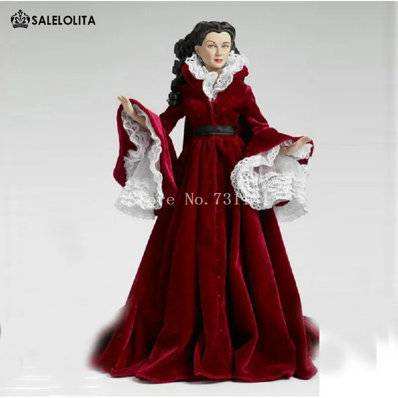 Elizabethan Era Queen Gothic Victorian Bustle Wine Red Dress Rococo