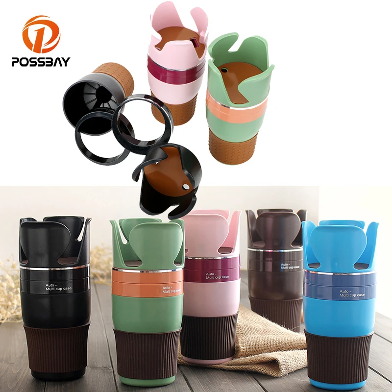 

POSSBAY Car Cup Holder Multi Function Storage Box Sunglasses Drink Cup Holder Car Phone Holder for Audi VW Toyota BMW Peugeot