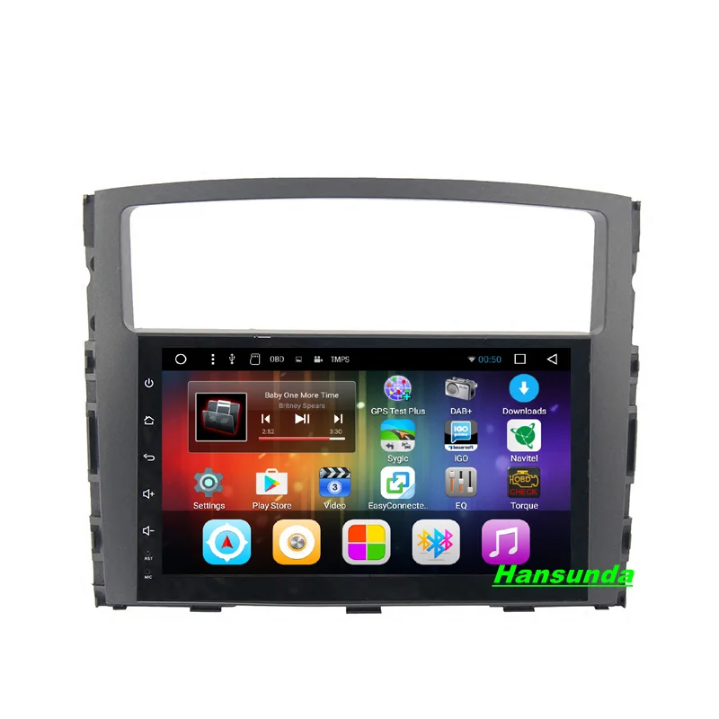 Hansunda " 1024*600 4 ядра Android 7,1 Автомобильный DVD Радио gps карты steeling whee
