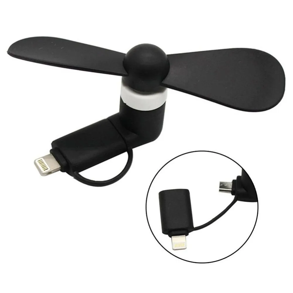 Мини 2 в 1 USB Охлаждающие вентиляторы мобильный телефон USB гаджет Air Cool Fan летний USB ветряная мельница вентилятор для samsung Android