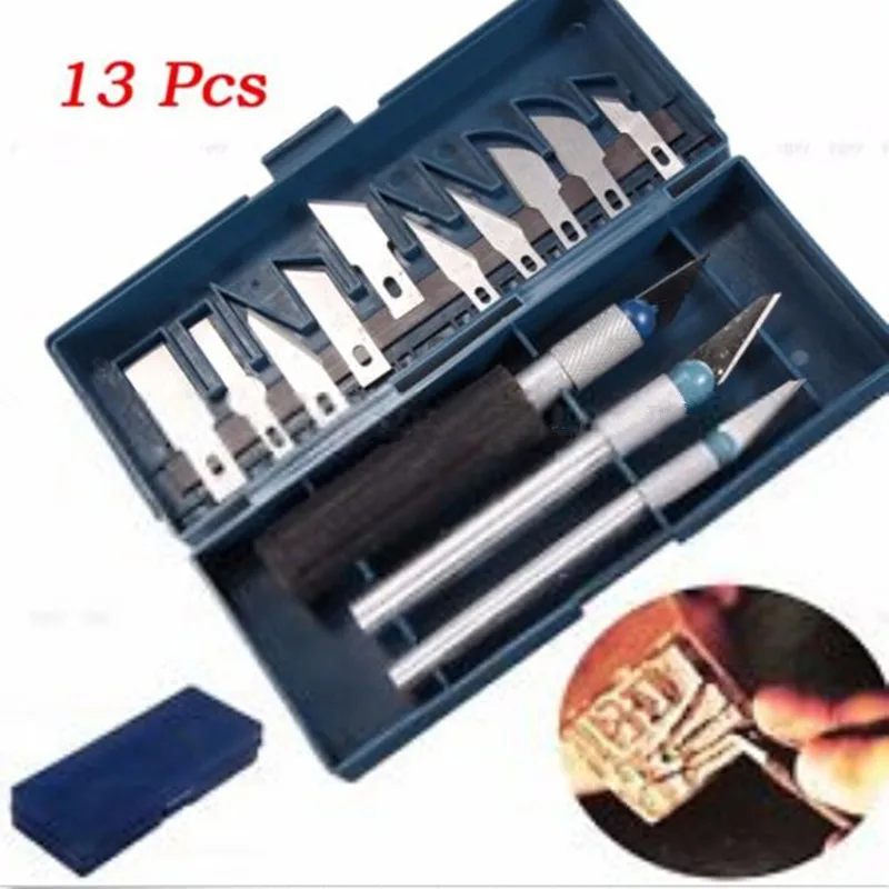

Kitchen Essential Accessory 13Pcs/set Paper Cutting Tool Style Exacto Arts Crafts Hobby Multipurpose Engraved Safety Paper Knife