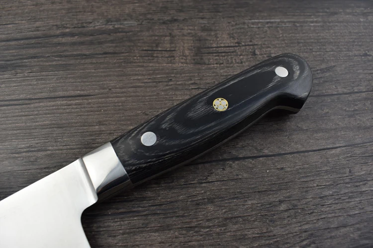Кухонный нож, 12 дюймов, нержавеющая сталь, поварские ножи, немецкая сталь, 1,4116, черная деревянная ручка, режущие кулинарные кухонные принадлежности, инструмент