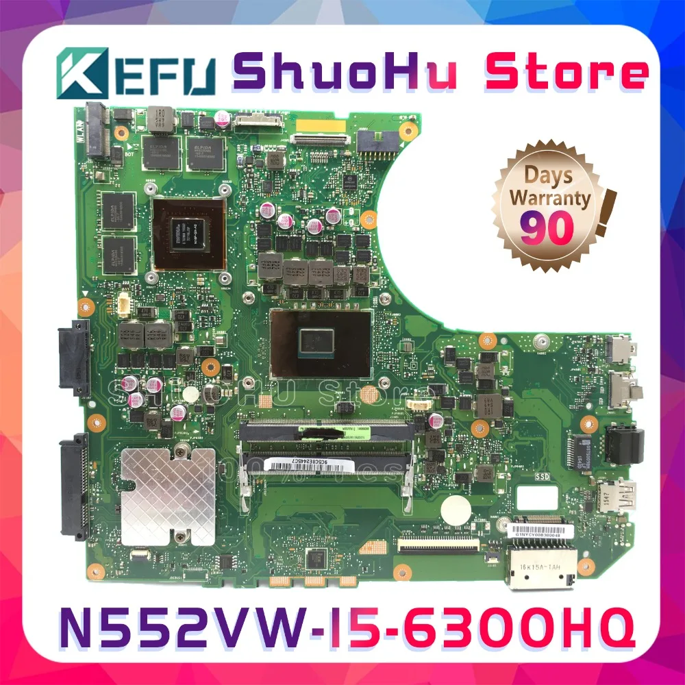 Материнская плата KEFU для ноутбука ASUS N552VW N552V I5-6300HQ GTX960M REV: 2 0 протестированная на