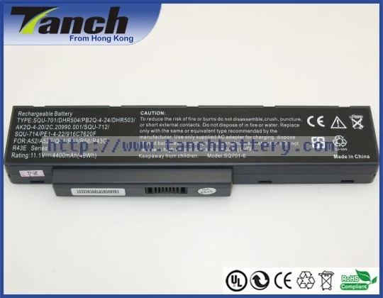 

Laptop batteries for BENQ SQU-701 DHR504 916C7170F EUP-PE1-4-22 EUP-P2-4-24 Joybook R43CE-LC04 MH88 11.1V 6 cell