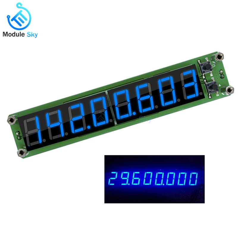 

0.1-60MHz 20MHz~2.4GHz RF Singal Frequency Counter Cymometer Tester Meter BLUE