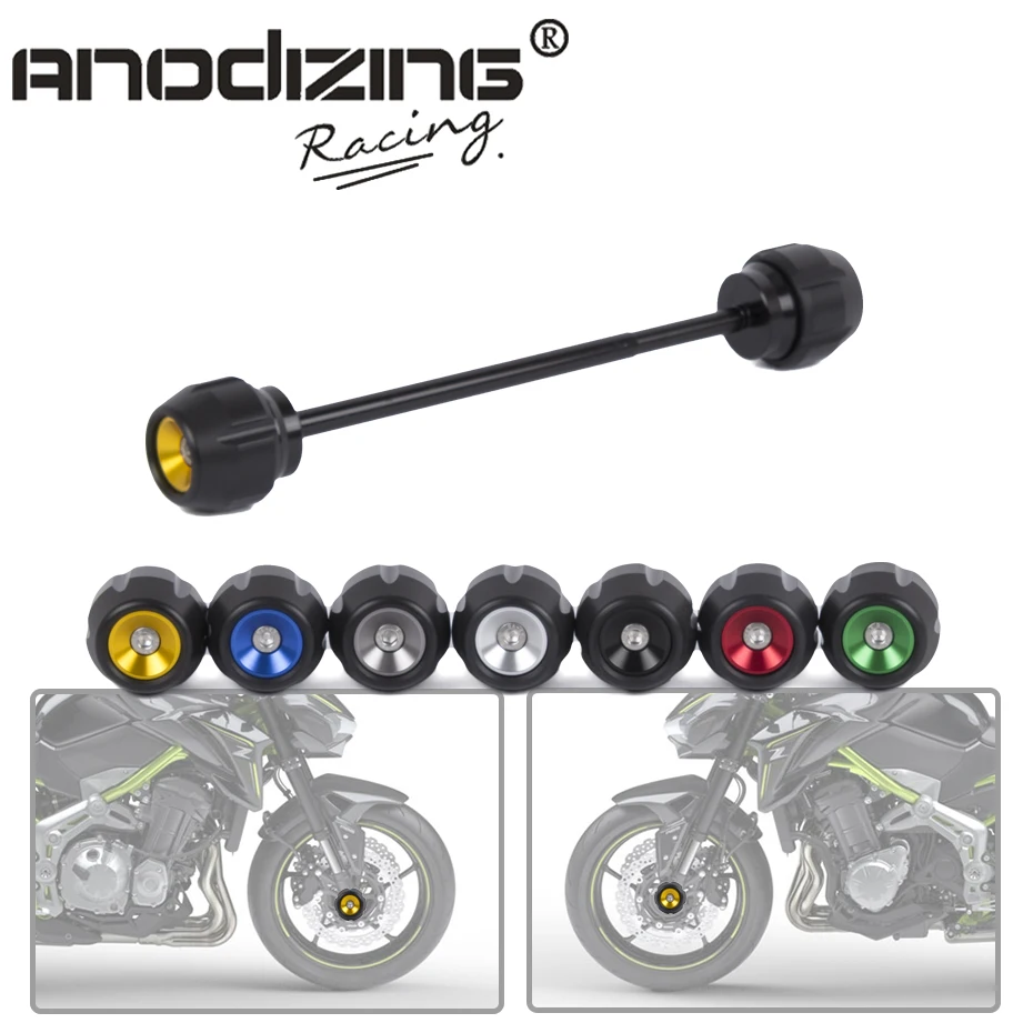 

Motorcycle Wheel Protector Front Axle Fork Crash Sliders Fit For Kawasaki Z900