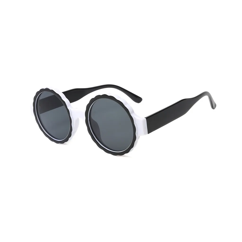 Женские новые круглые Модные солнцезащитные очки в стиле ретро мужские и женские солнцезащитные очки интегрированные воздушные зеркальные очки оправа женские L0306 - Цвет оправы: White