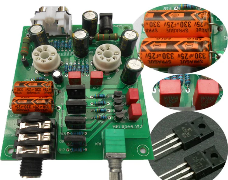 Усилитель мощности для наушников R-6J1 6J1, 2SC5171 и 2SA1930, вакуумная трубка класса А, музыкальный аудио усилитель для наушников