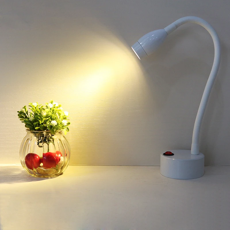 3W LED Portable Light Battery-Powered Picture Gooseneck Lamp Wireless Spotlight Button Cabinet Style # G02021