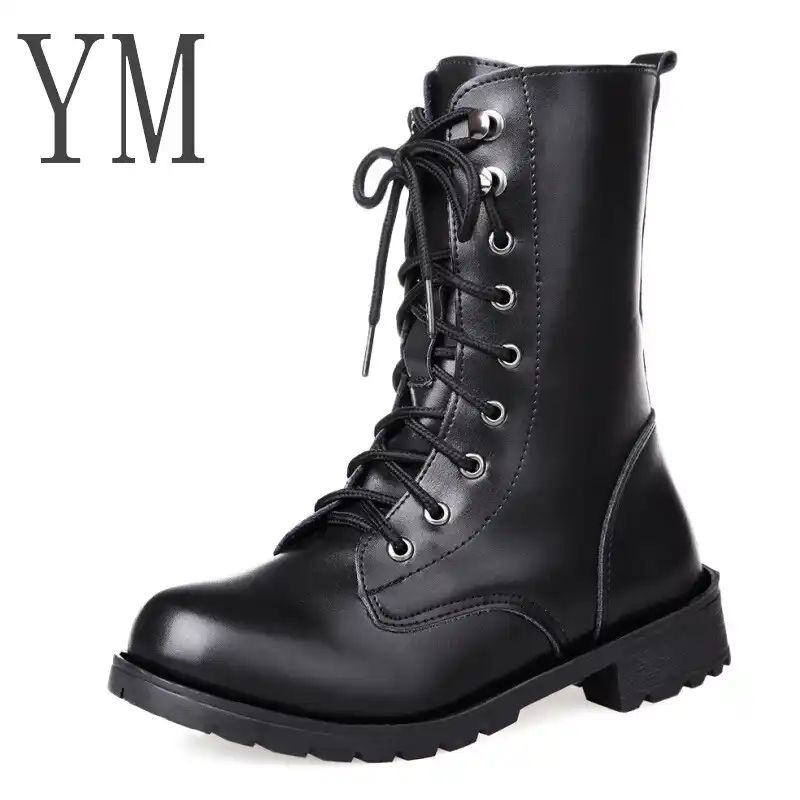 Large Size 42 Lace Up Ankle Boots Women 