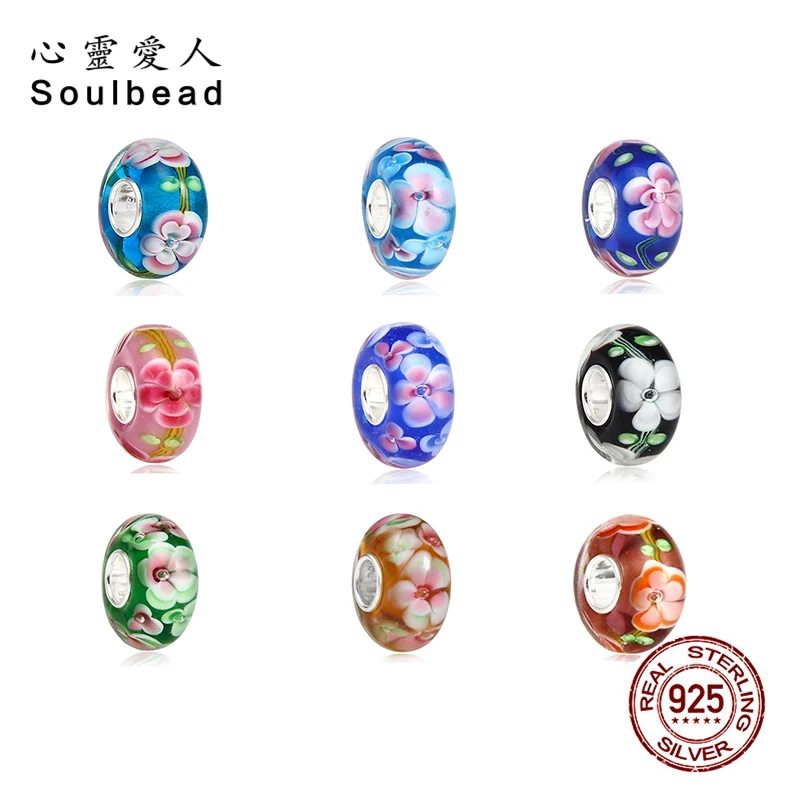 Бисер Soulbead из 100% серебра 925 пробы с одним сердечником Pandora Charms оригинальная