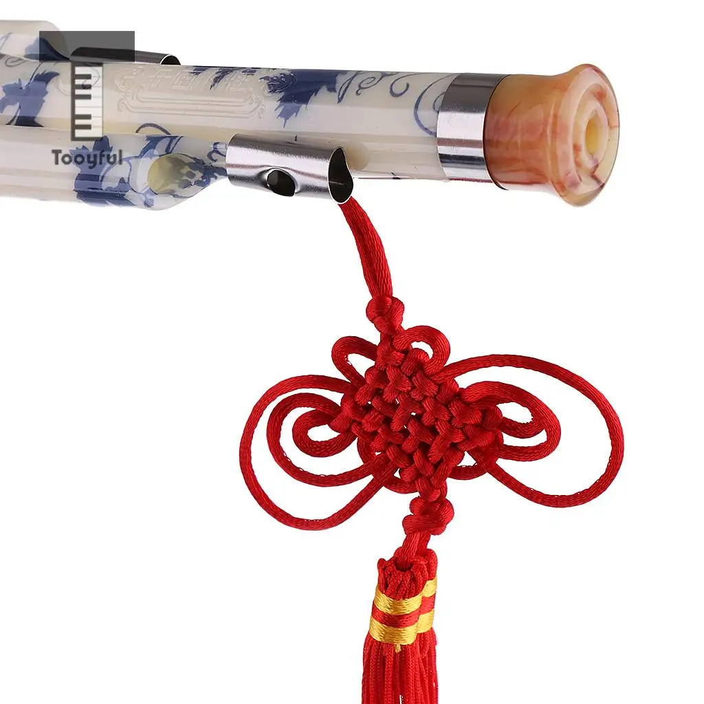 Tooyful Chinese Cucurbit Flute Hulusi Gourd Flauta Hulusi C/Bb Key Porcelain Calabash Flute Folk Musical Instrument with Case
