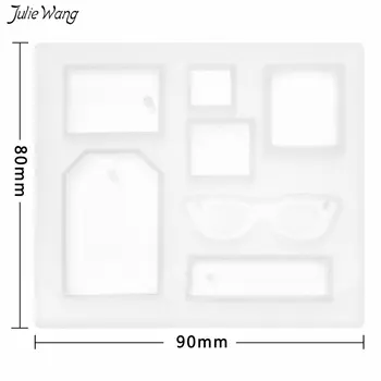 

Julie Wang 2pcs/pack Multi Shape Silicone Mold DIY Pendant Beads Casting Charm Molds Bracelet Necklace Crafts Jewelry Tools