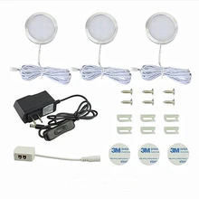 Под светодиодный свет шкафа шайба дневногосвета Кухня лампа DC12V шкаф-витрина шкаф лампы витрина декоративное освещение