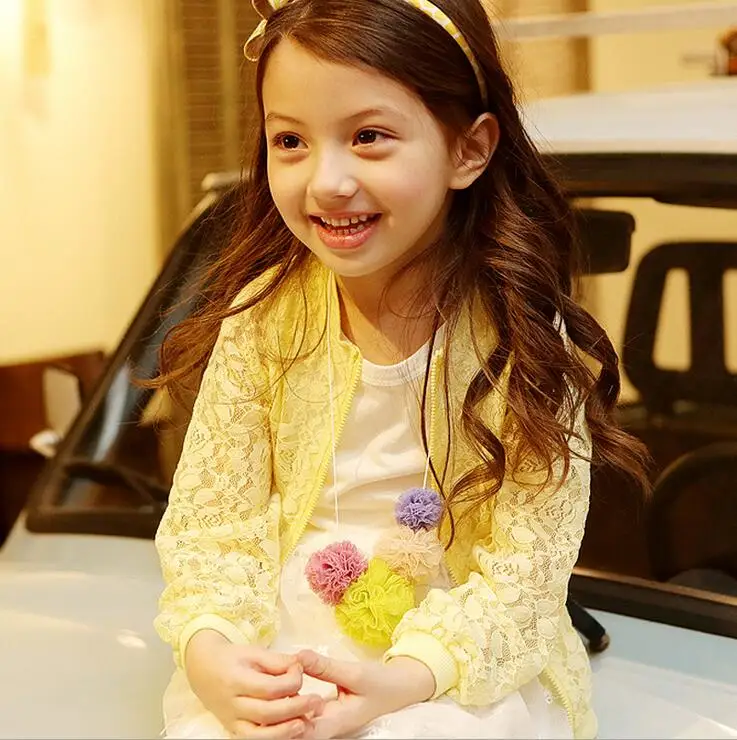 wholesale children girl cardigan girl sun protective lace jacket baby
