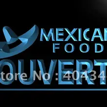 LK167-OUVERT мексиканская еда Кафе NR светодиодный неоновый светильник Знак Домашний Декор ремесла