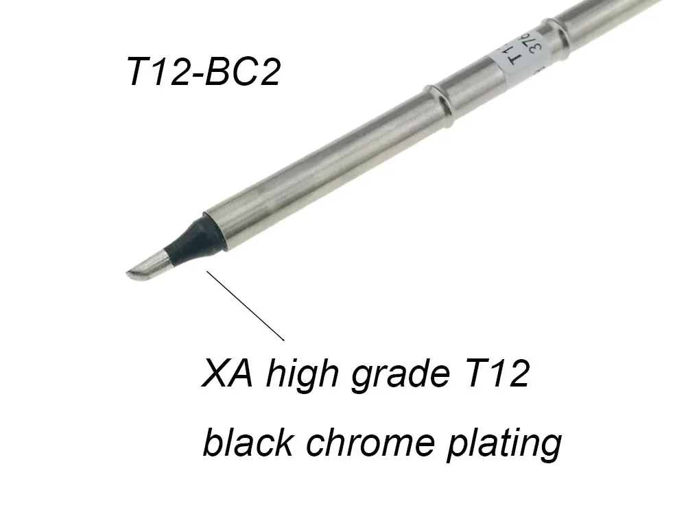 KSGER T12-KU BC2 XA High-grade T12 Black DIY Welding Tips Soldering Iron For FX951 STM32 OLEDLED Soldering Station 7S Melt Tin (4)