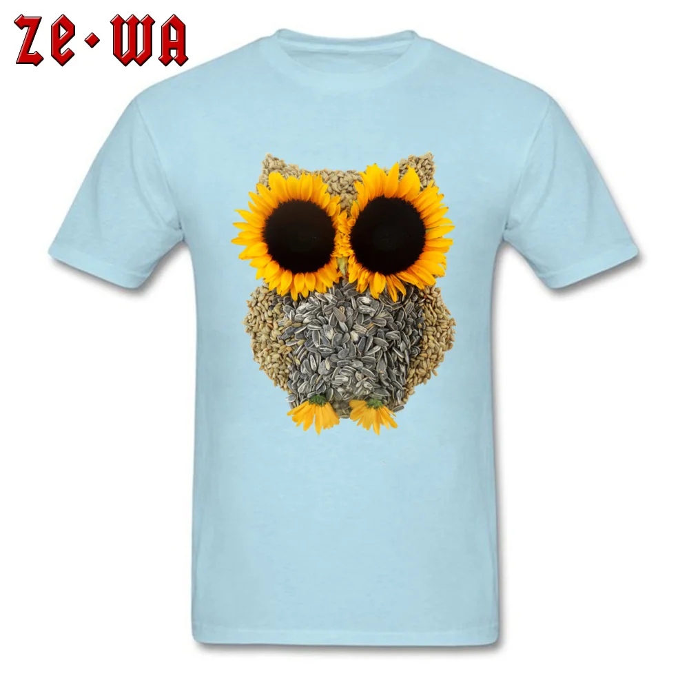 Funny Men Tops & Tees Hoot Day Owl Geek T Shirt All Cotton Short Sleeve Normal Sweatshirts Round Collar Wholesale Hoot Day Owl light