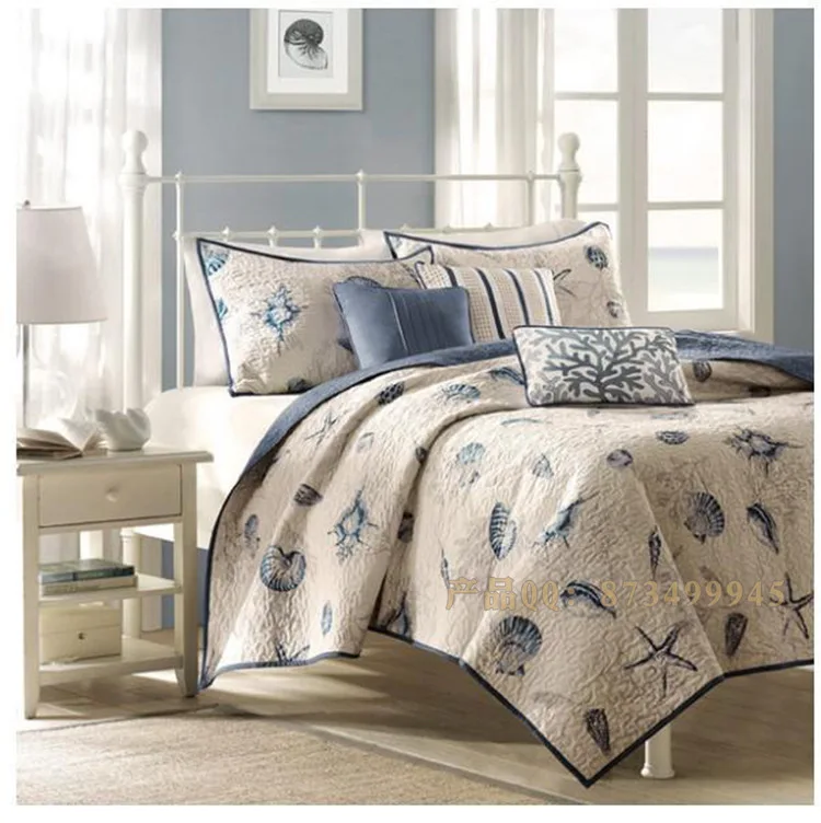 

Shells of marine-grade water is within three-piece quilted cotton quilting 1.8 / 1.5 kit bed covers
