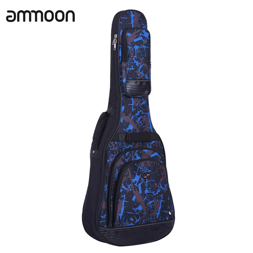 4" Акустическая народная Классическая гитара сумка рюкзак Gig сумка регулируемый плечевой ремень 600D ткань много карманов Камуфляж красный