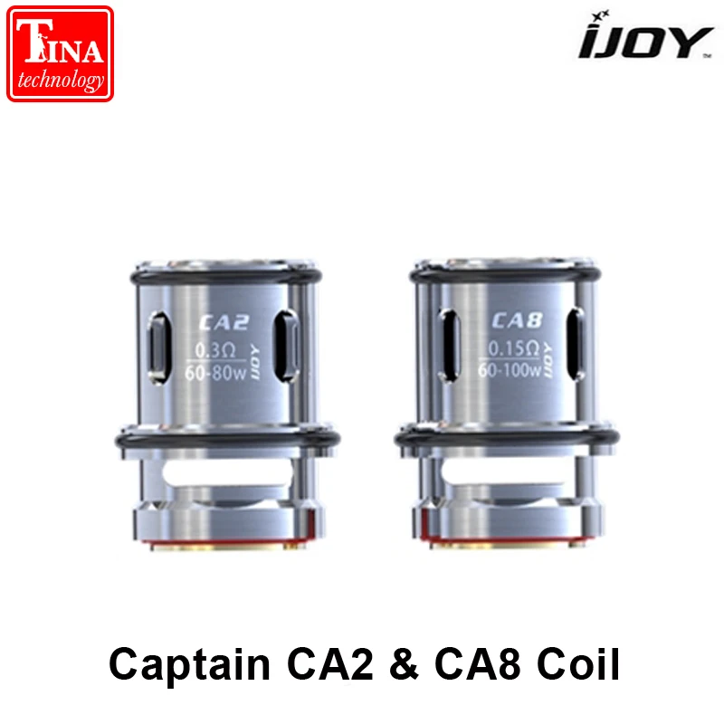 IJOY/Капитан CA2 катушки 0.3ohm CA8 катушки 0.15ohm для Капитан subohm распылителя e-cig огромный паром evaporizer головки катушки pro 60-120 Вт 3 шт