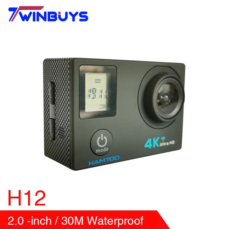 

HAMTOD H12 2.0 inch LCD 4K/1080P/720P Ultra HD WiFi action camera support WiFi Sport Camera Waterproof GC1034 120 degree camera