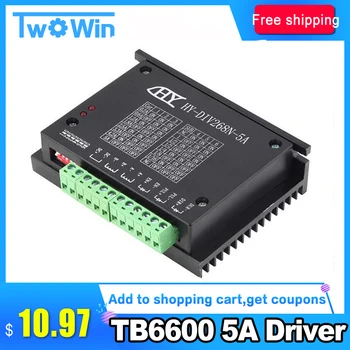 

TB6600 0.2-5A CNC controller ,stepper motor driver nema 17,23, tb6600 Single axes Two Phase Hybrid stepper motor for cnc