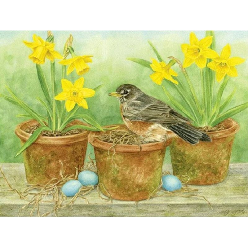 

NEW 5D DIY Diamond embroidery Flower bird full Diamond Painting Cross Stitch sets Diamond puzzle Rhinestone Home Decor H326