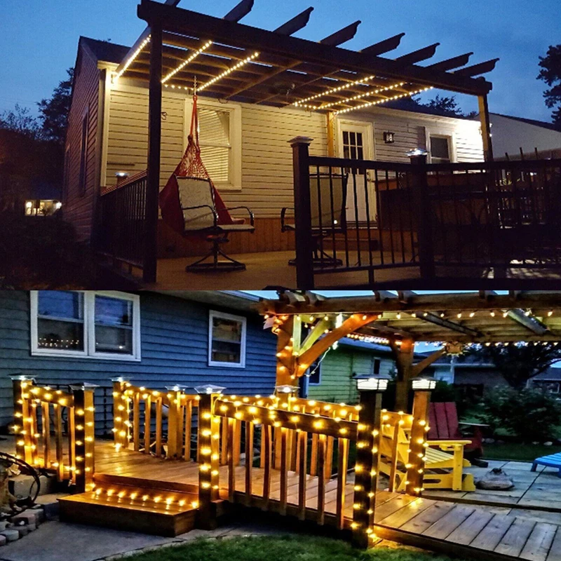 

100/200/300 led solar LED Light Waterproof LED Copper Wire String Holiday Outdoor led strip Christmas Party Wedding Decoration