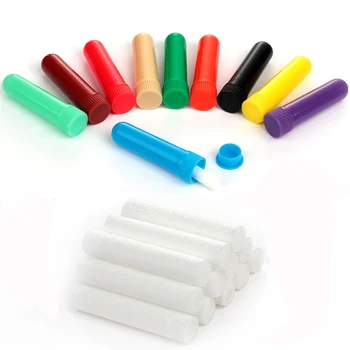 

6Pcs Portable Plastic Blank Nasal Aromatherapy Inhalers Tubes Sticks With Wicks For Essential Oil Nose Nasal Container Dropship