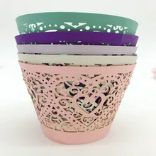 100 шт украшения поставки бумажный торт край обёрточная бумага в полые бумажные чашки вокруг кекса Маффин обертывание случае Свадебная вечеринка лайнер 8z