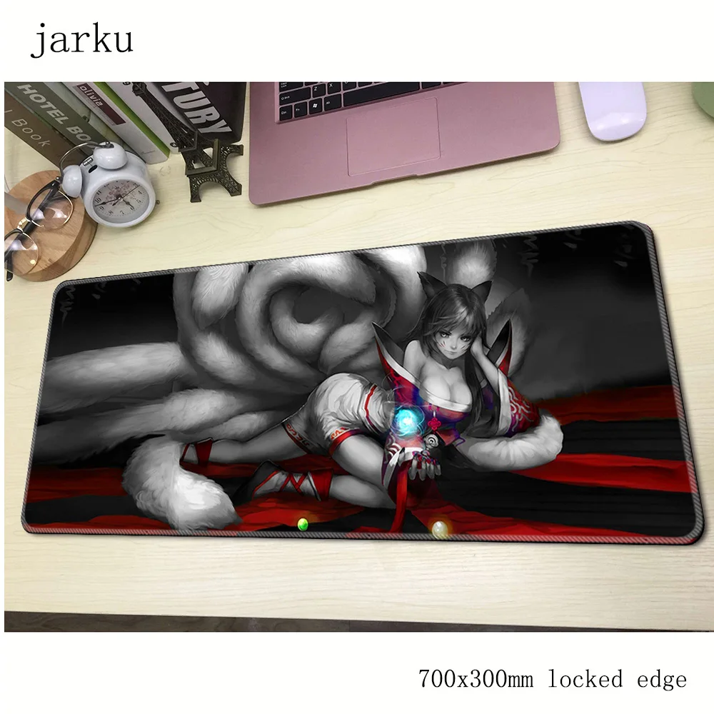 

Ahri mouse pad gamer 700x300mm notbook mouse mat large gaming mousepad sexy large locked edge pad mouse PC desk padmouse