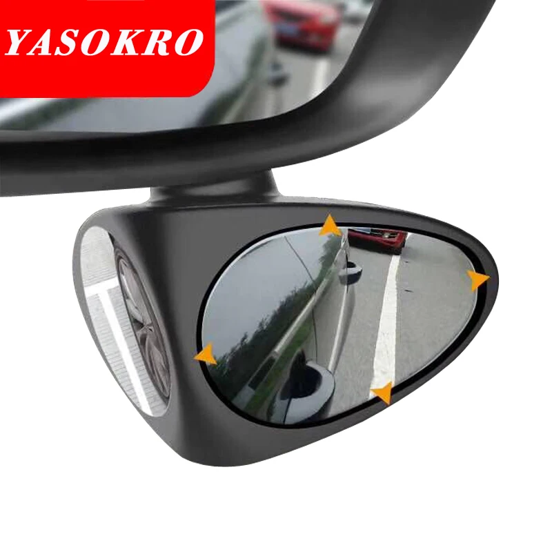 

YASOKRO Car Blind Spot Mirror Wide Angle Mirror 360 Rotation Adjustable Convex Mirror for Safety Parking Right Rear View mirror