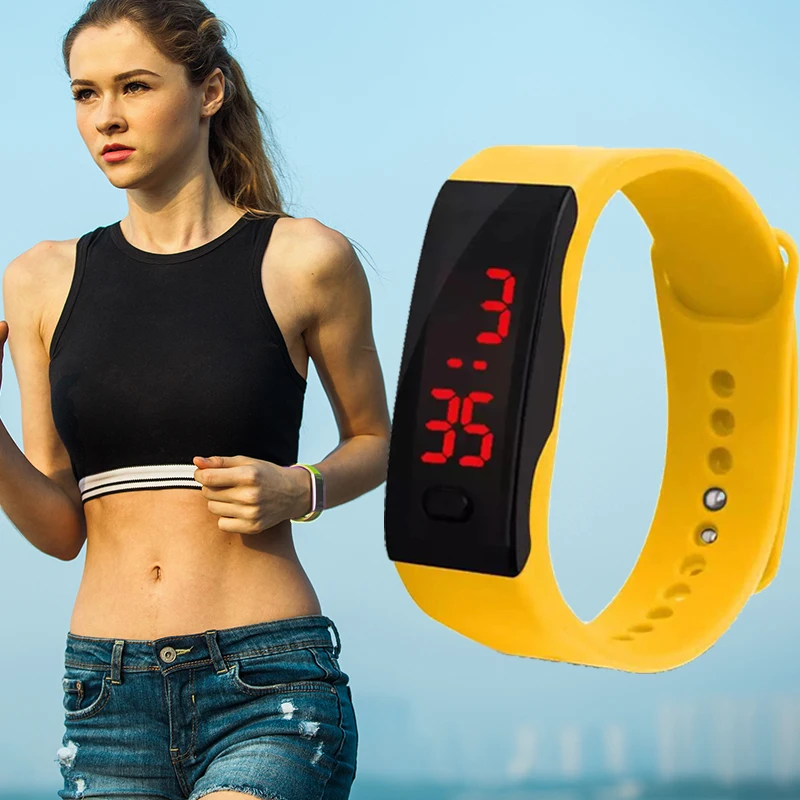 

New Mens Watches Bracelet LED Digital Sports Timer Watch Boy Girl Unisex Electronic Student Clock Relogio Reloj Montre Enfant