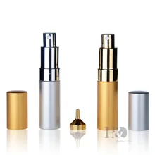 15 мл золотой и серебряный спрей пустая парфюмерная бутылка для парфюмерии с распылителем флаконы духи Vaporizador с воронкой