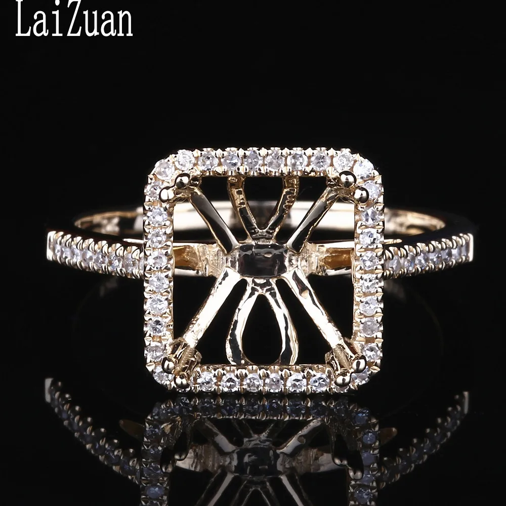 LaiZuan 8x8,5 мм кольцо для помолвки из твердого 10 К желтого золота с натуральными бриллиантами, женское изысканное ювелирное изделие, подарок LaiZuan 8x8,5 мм кольцо для помолвки из твердого 10 К желтого золота с натуральными бриллиантами, женское изысканное ювелирное изделие, подарок