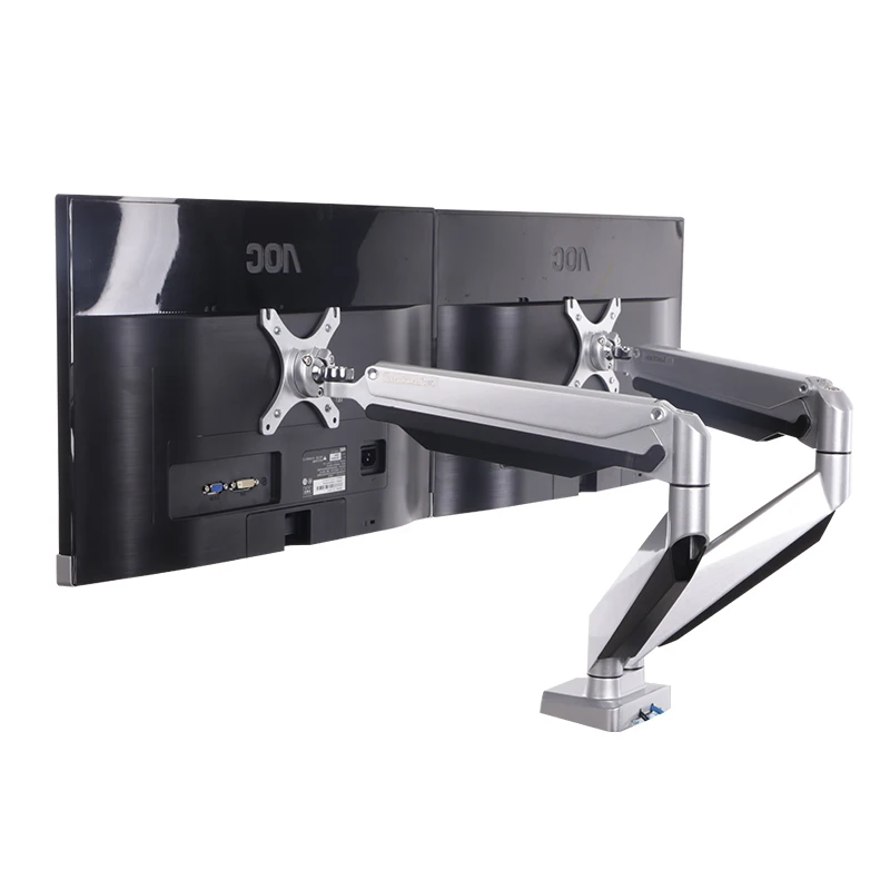 Loctek D7D Gas Spring Dual Monitor Holder Desktop