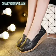 Г. Новая Кожаная обувь на осень Нескользящие медсестры Белая обувь классическая простая модная обувь в стиле ретро