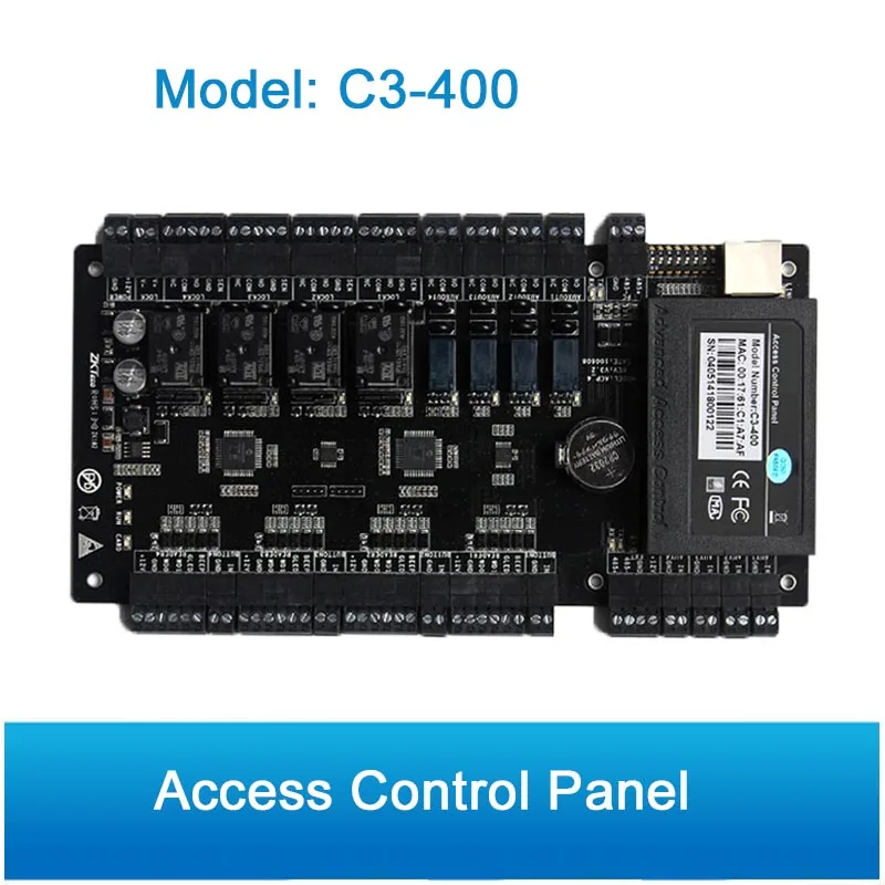 ZK C3-400 Access Control Panel board Built-in Auxiliary Input and Output Four Doors Controller system TCP IP and RS485 ZK C3-400 Access Control Panel board Built-in Auxiliary Input and Output Four Doors Controller system TCP IP and RS485