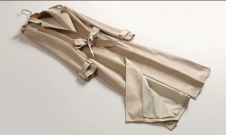 Automne De Kaki Hiver Haute Britannique Classique Trench Mode Designer Épaulette Long Nouveau Qualité Femmes 2018 Manteau Mince Ceinture Survêtement bfYg76y