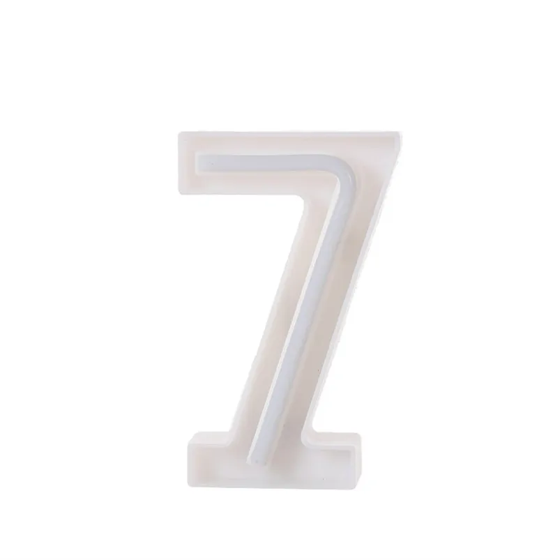 Number 0-9 Lamp LED Letter Light USB Letter Night Light Up White Plastic Letters Standing Hanging Home Decor Lamparas 40JUN1214
