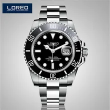 LOREO Germany Watches Men Luxury Automatic Self-Wind Luminous Waterproof 200M Oyster Perpetual Diver Relogio Masculino AB2271