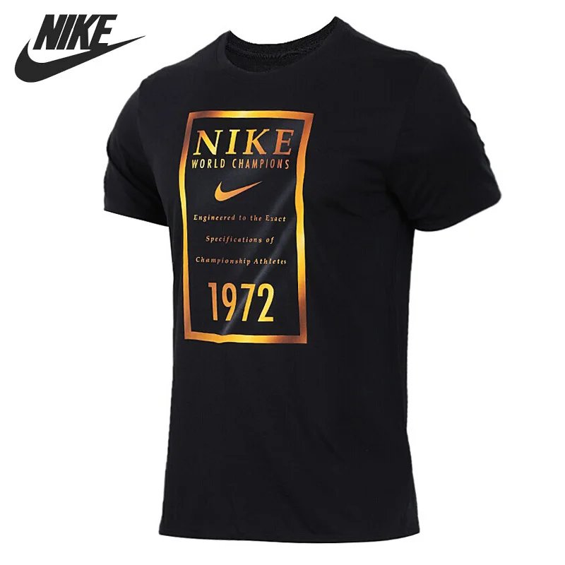 Оригинальный Новое поступление NIKE сухой Тройник Золотой баннер мужские футболки