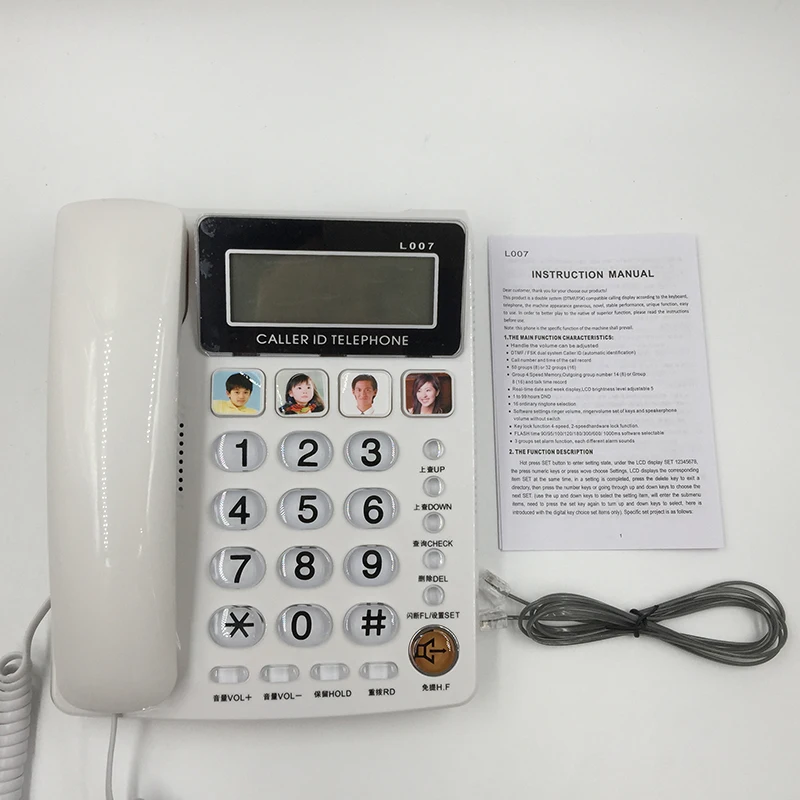 FSK/DTMF Идентификатор вызывающего абонента Handfree Corder телефон Фикс стационарный без