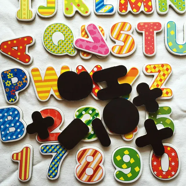 41PCS/LOT.Letters.numbers.math soft magnet,white blackboard magnet.Kindergarten supplies.Teach your own.Math toys.English learn 5